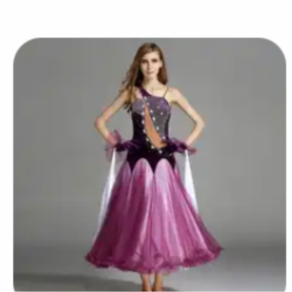 Purple ballroom gown